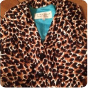 Trina Turk animal print blazer Sz 2